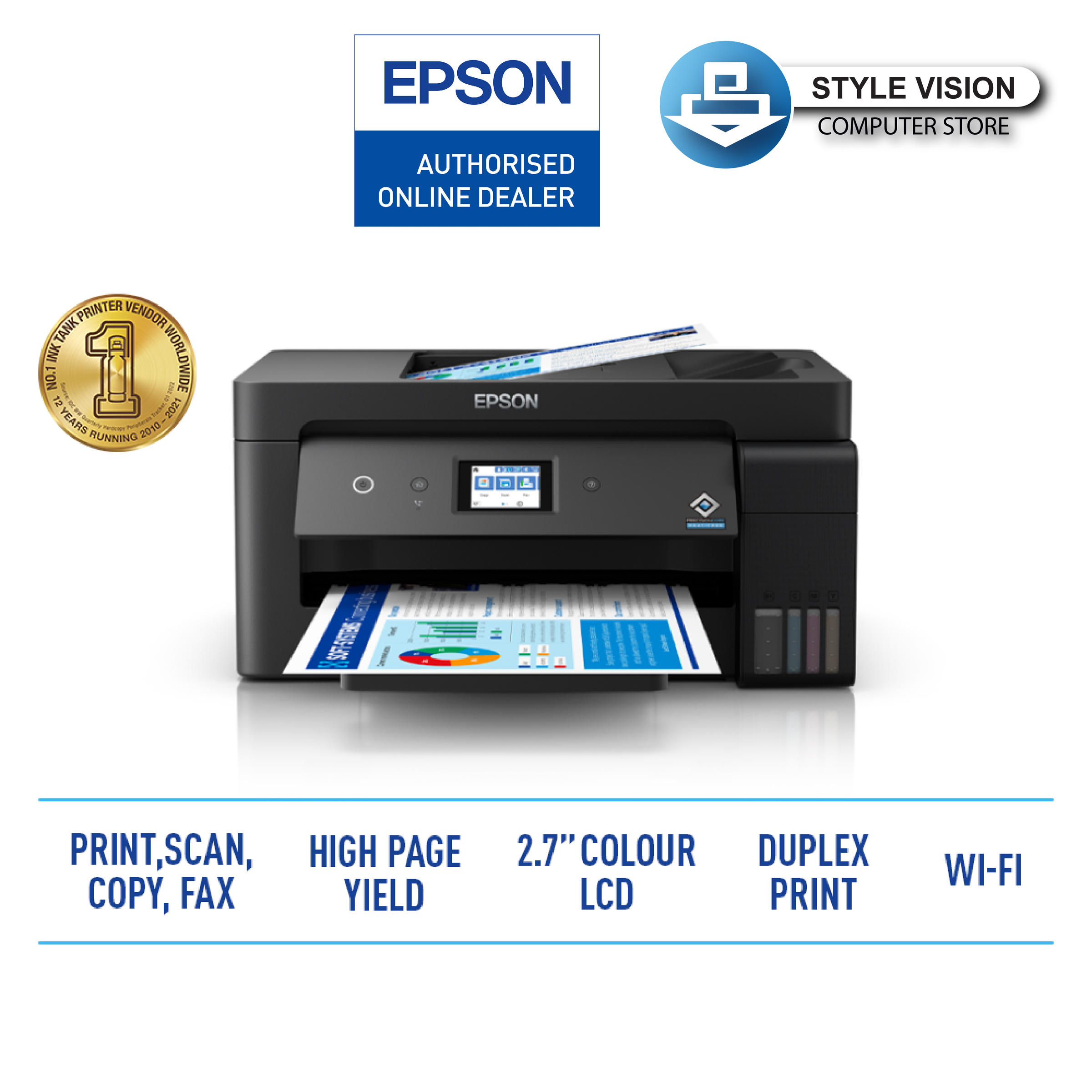 Epson EcoTank L14150 A3 + Wi-Fi Duplex Wide-Format All-in-One Ink