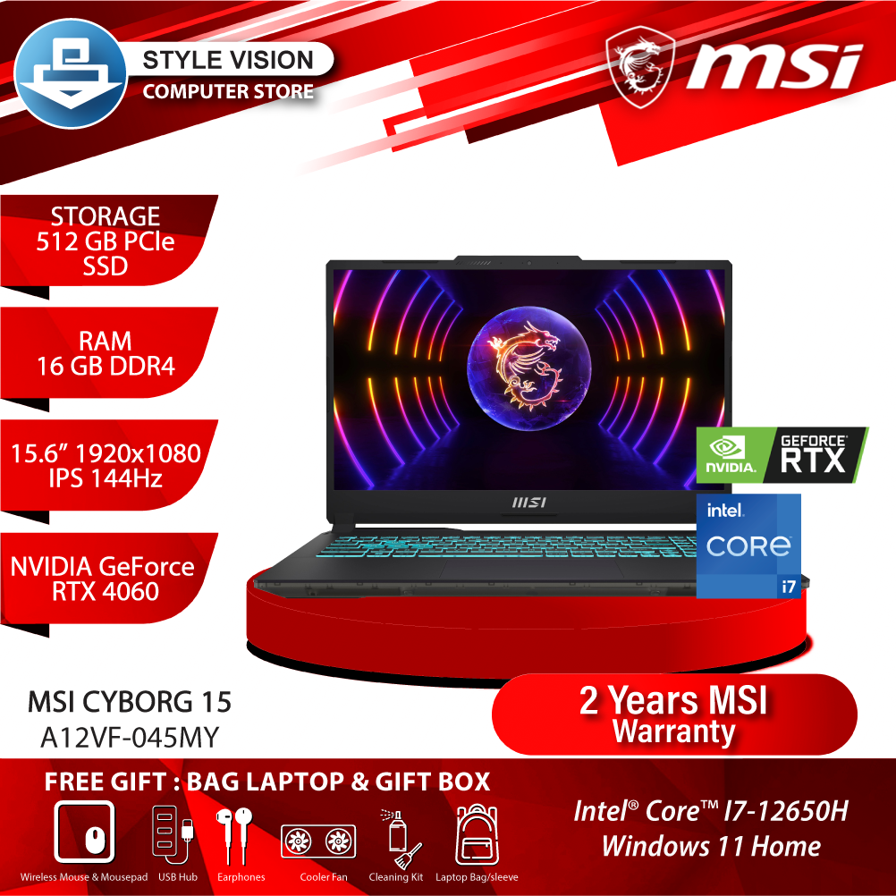 MSI Cyborg 15.6 Gaming Laptop - NVIDIA GeForce RTX 4060