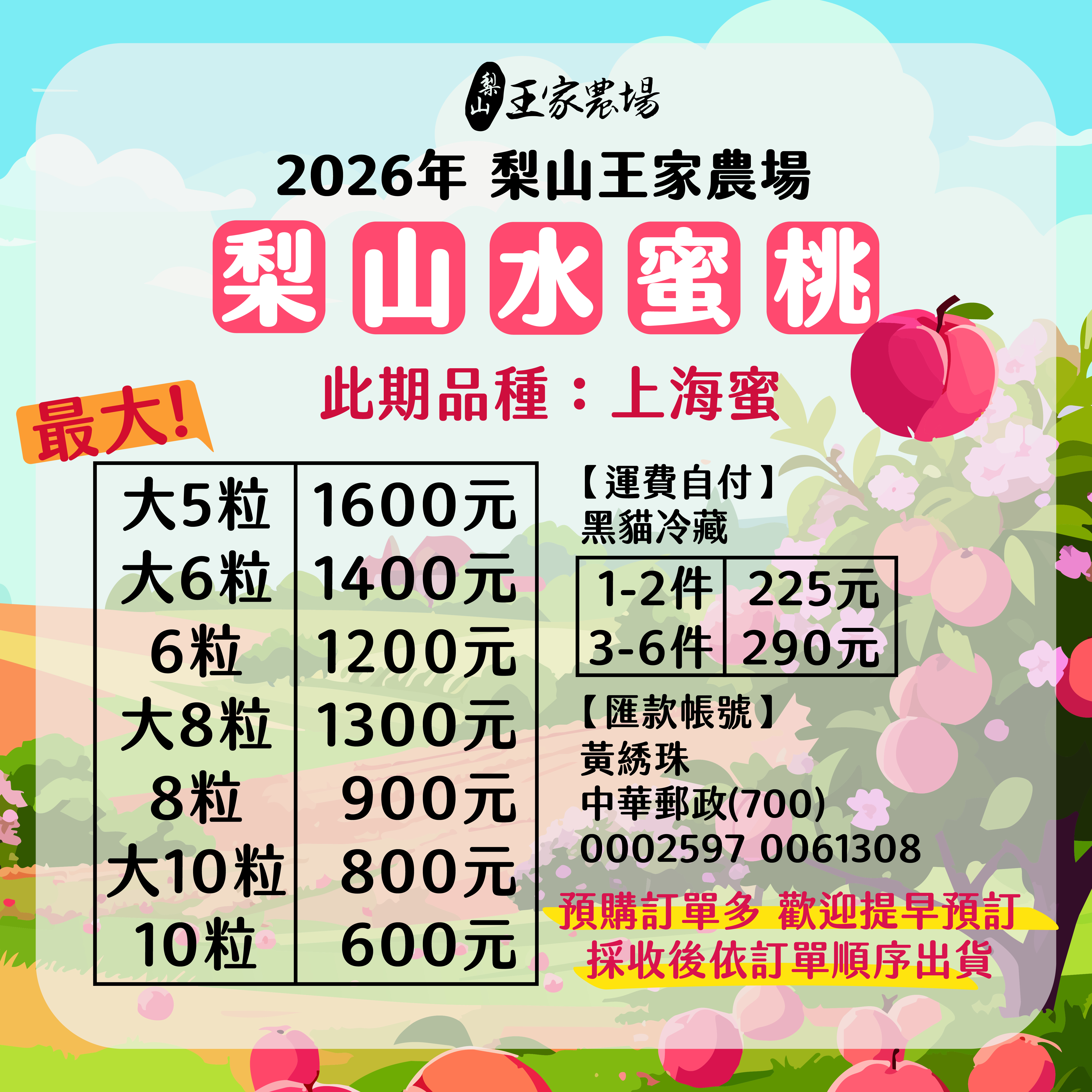 2026年王家農場水蜜桃價格-FB