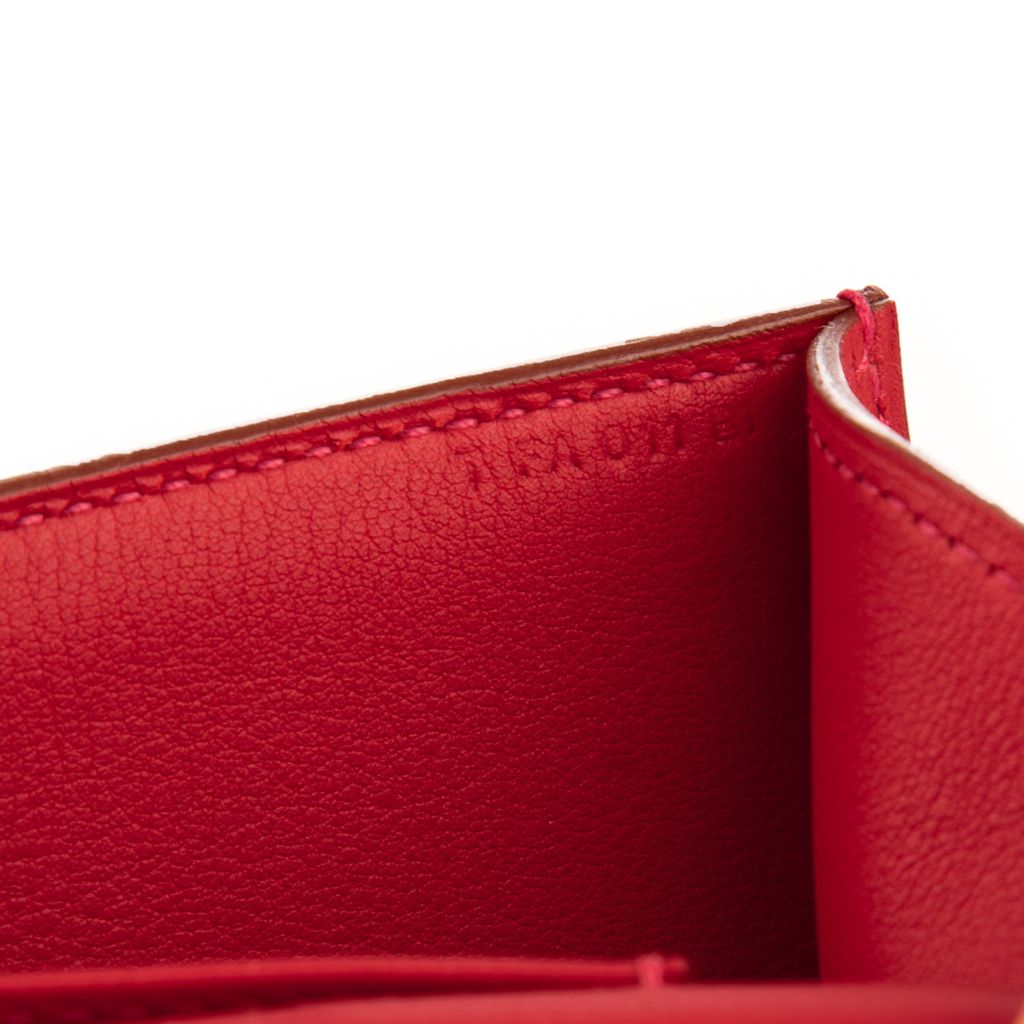 HERMÈS Red Medor 23 Box Leather Clutch – portluxe