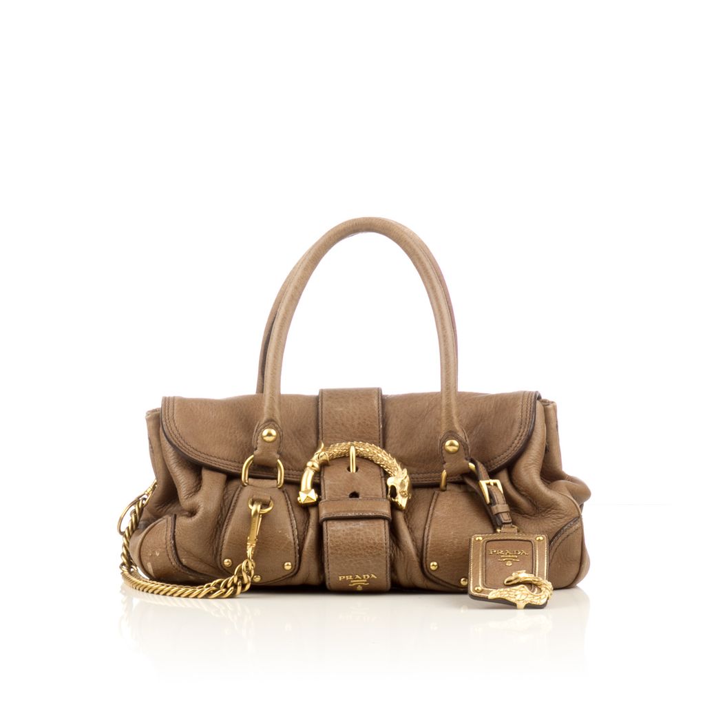 PRADA Brown Cervo Dragon Satchel Bag – portluxe