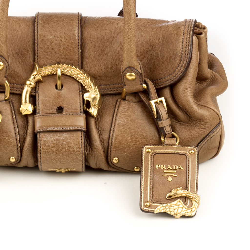 PRADA Brown Cervo Dragon Satchel Bag – portluxe