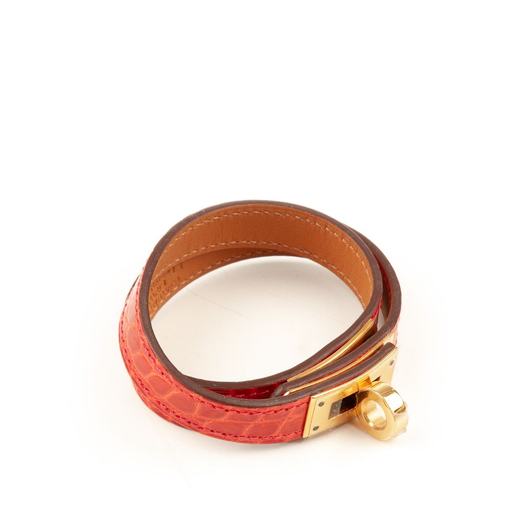 Hermes red double Kelly croc bracelet-2.jpg