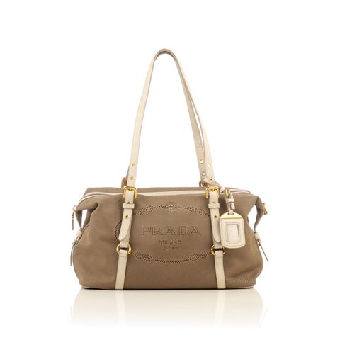 Prada brown canvas shoulder bag-1.jpg