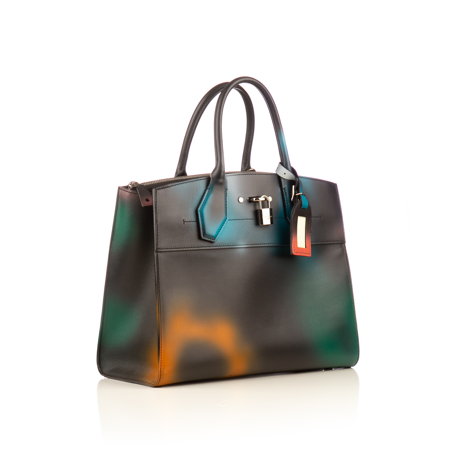 LOUIS VUITTON Multicolour Black Hologram City Steamer MM Bag  portluxe