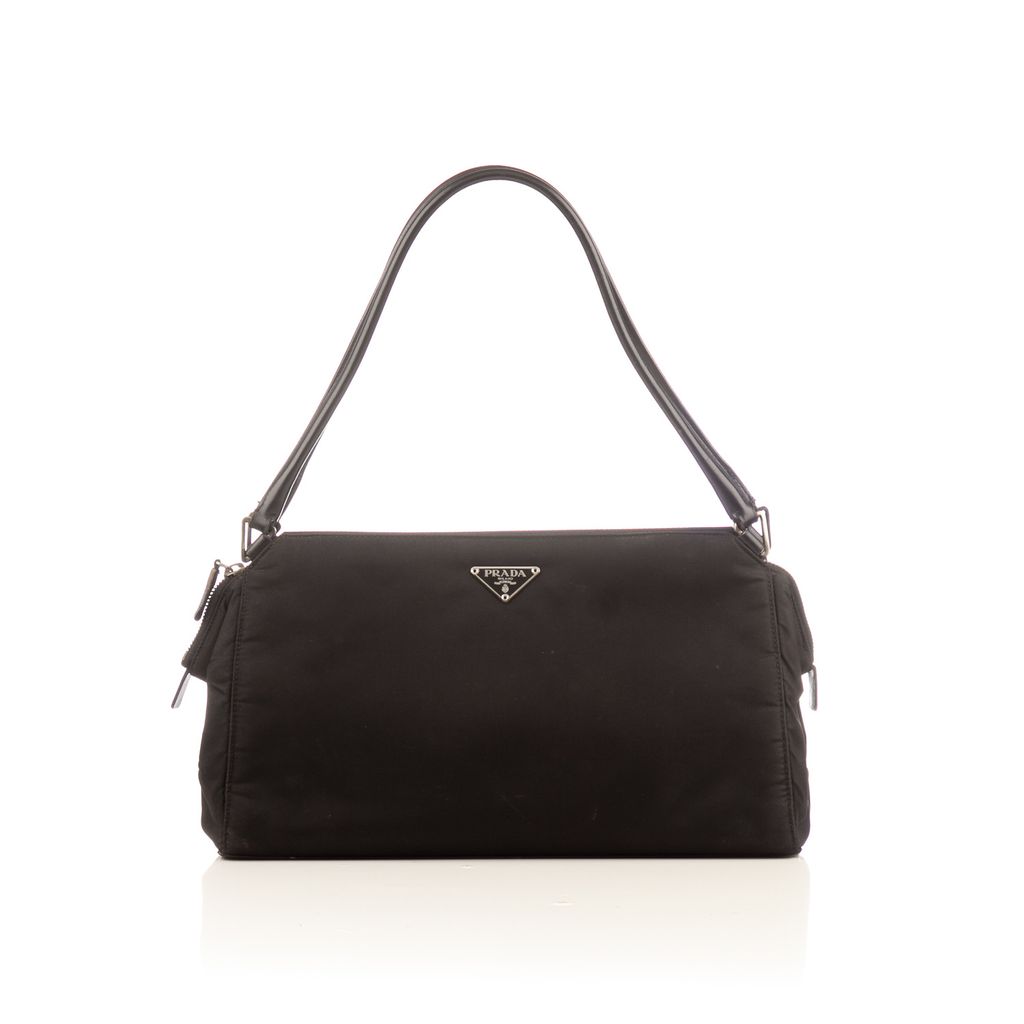 Prada black nylon shoulder bag-1.jpg