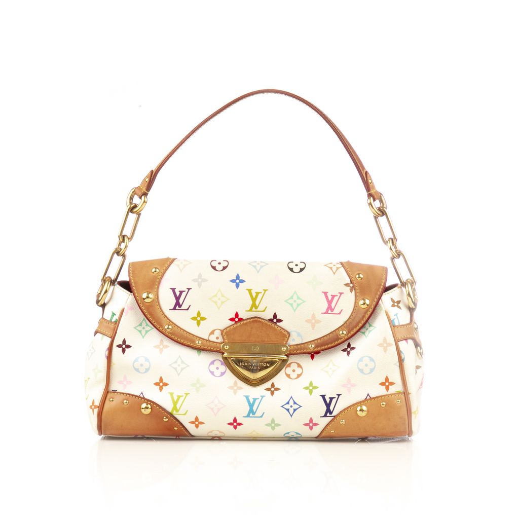 LOUIS VUITTON Monogram Multicolor Beverly MM White 1298908