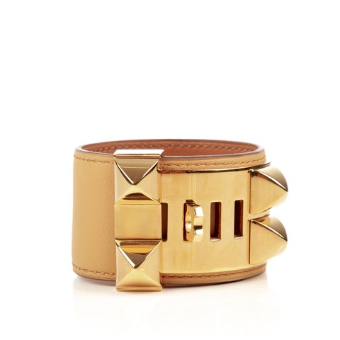 Hermes beige and gold collar bracelet-2.jpg