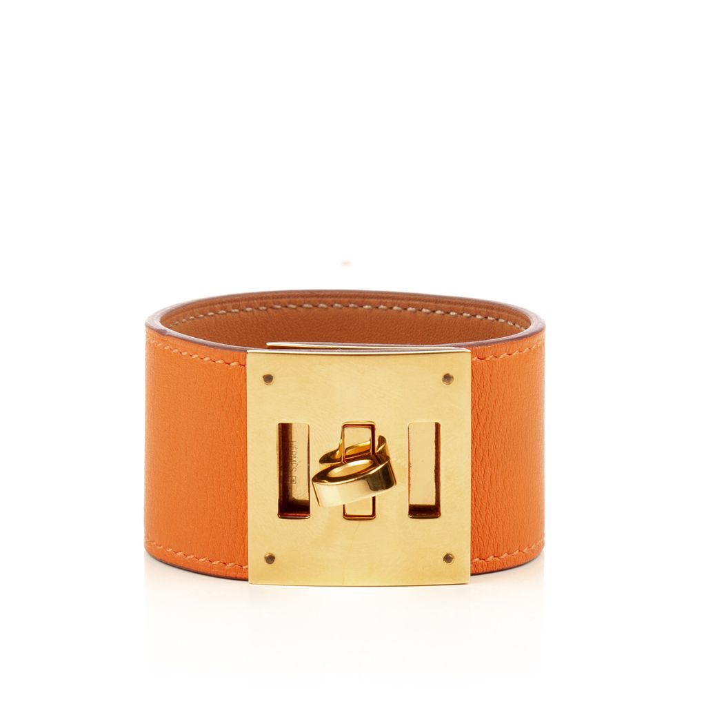 Hermes orange kelly dog bracelet-1-2.jpg