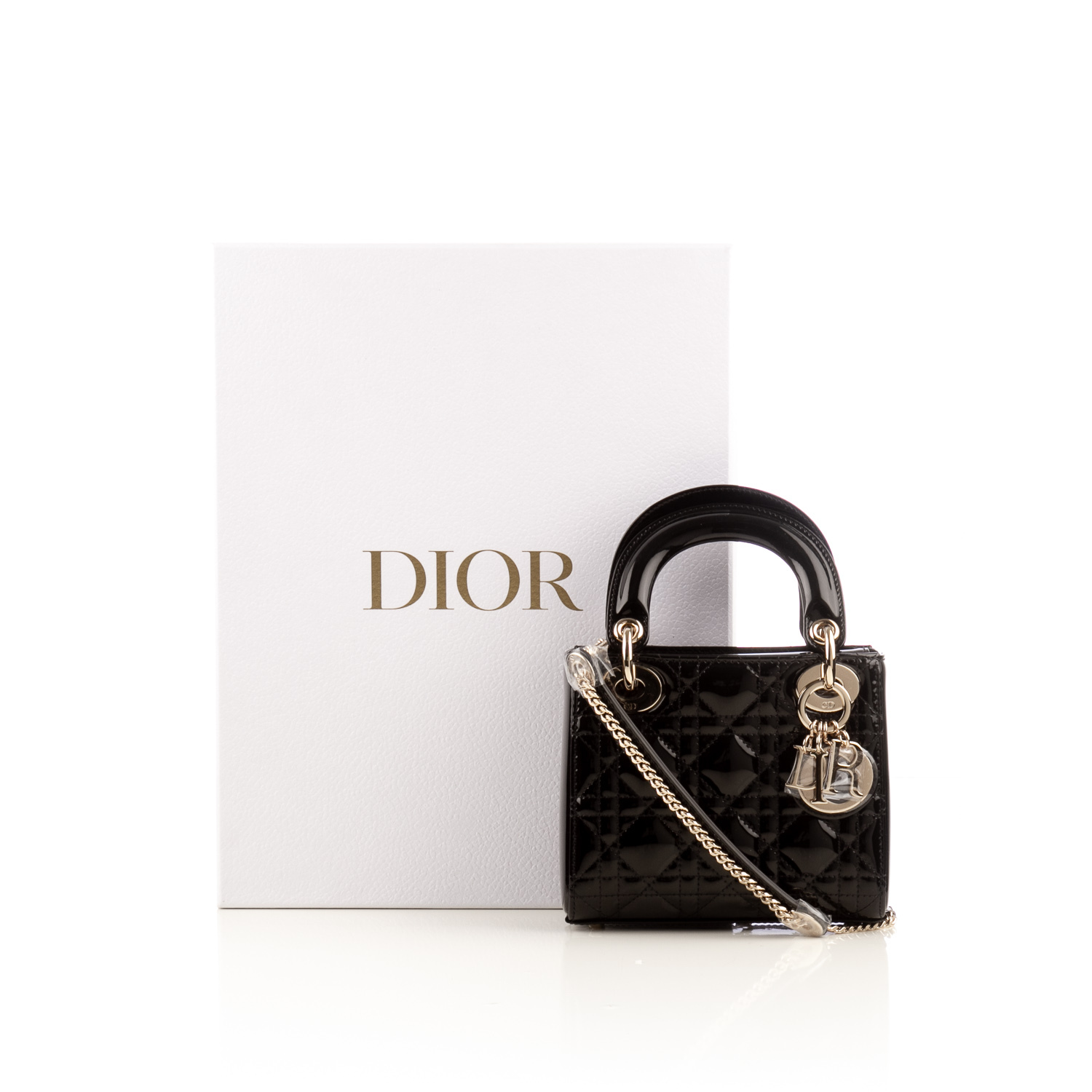 6500 Lady Dior black patent gold hw large bag  eBay