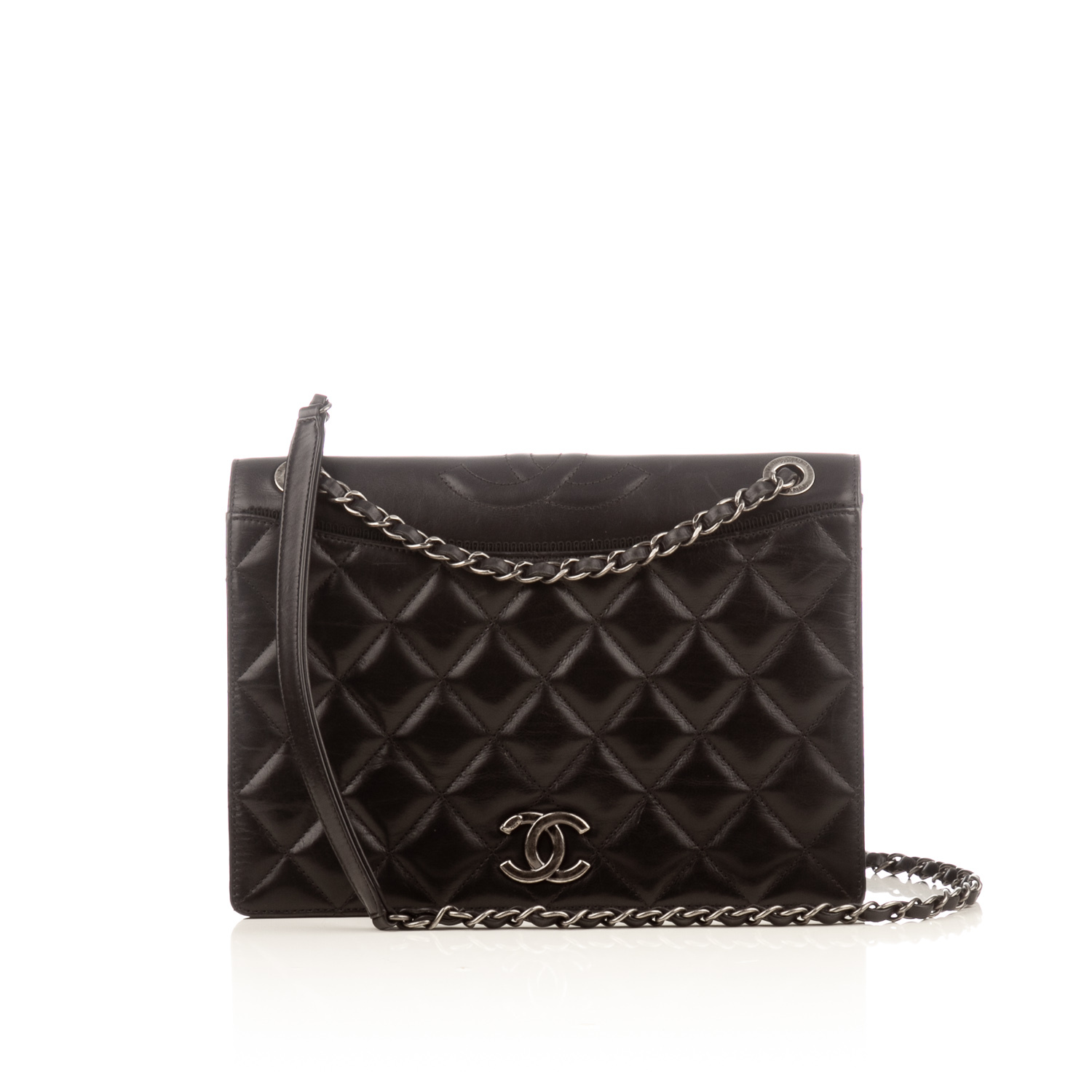 Chanel Black Caviar Jumbo Classic Single Flap Bag | Rich Diamonds