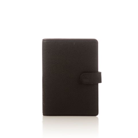 LOUIS VUITTON Taiga Leather Small Ring Agenda Cover Black - 10% Off