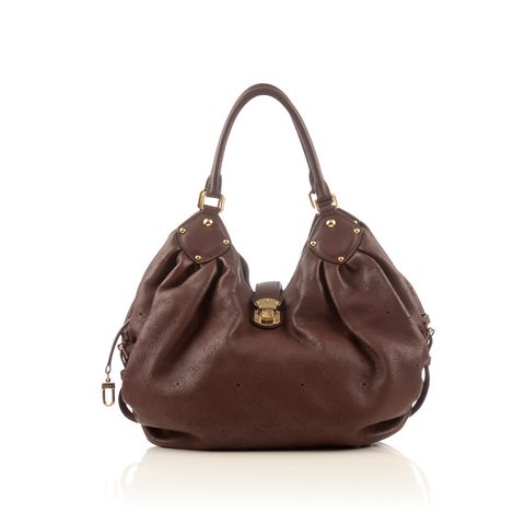 Louis Vuitton Mahina L Hobo Shoulder Bag Espresso Brown Monogram Mahina  Leather