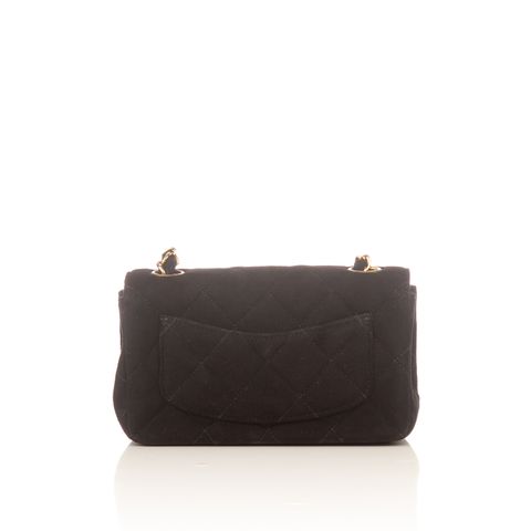 Chanel black nubuck flap bag-2