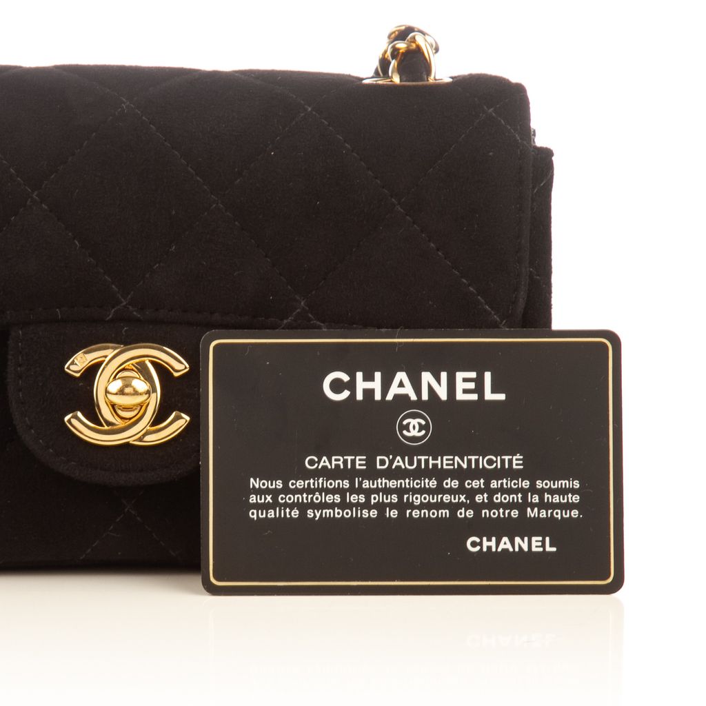 Chanel black nubuck flap bag-4
