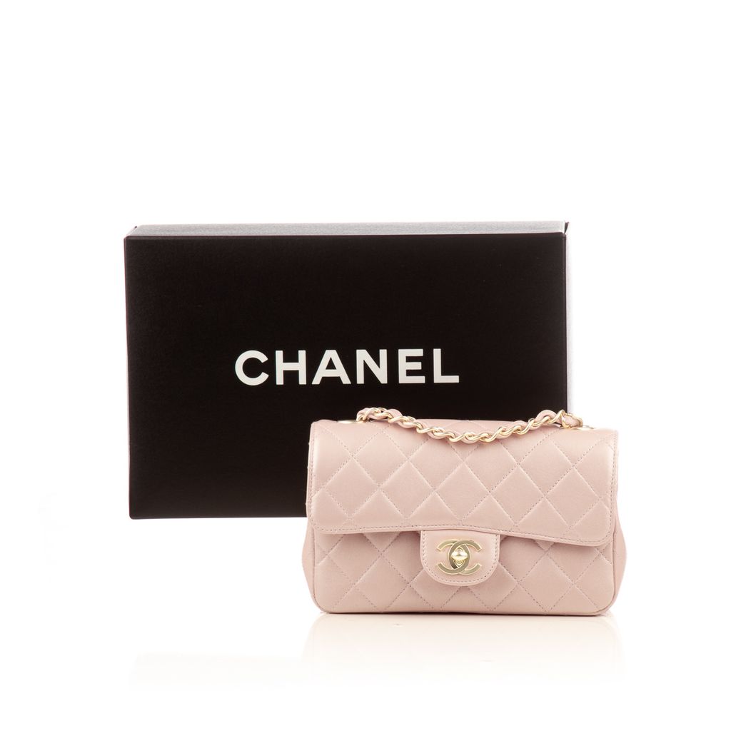 Chanel pearl pink mini flap-5