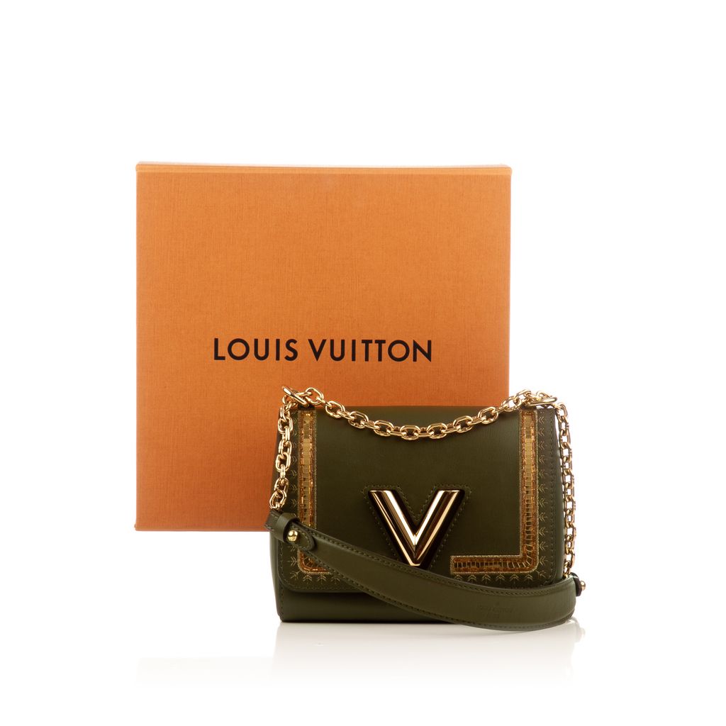 Louis Vuitton Twist PM Lizard in Green Gold Hardware Bag