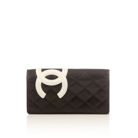 Chanel black and pink long wallet-1