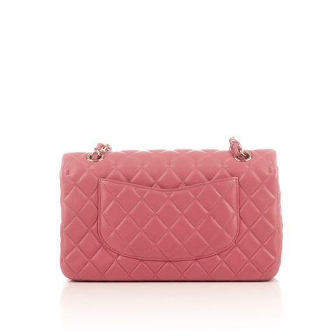 Chanel rose pink charm flap bag-2