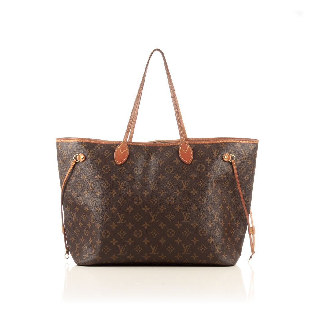 LOUIS VUITTON Neverfull GM Monogram Canvas Tote Bag Brown