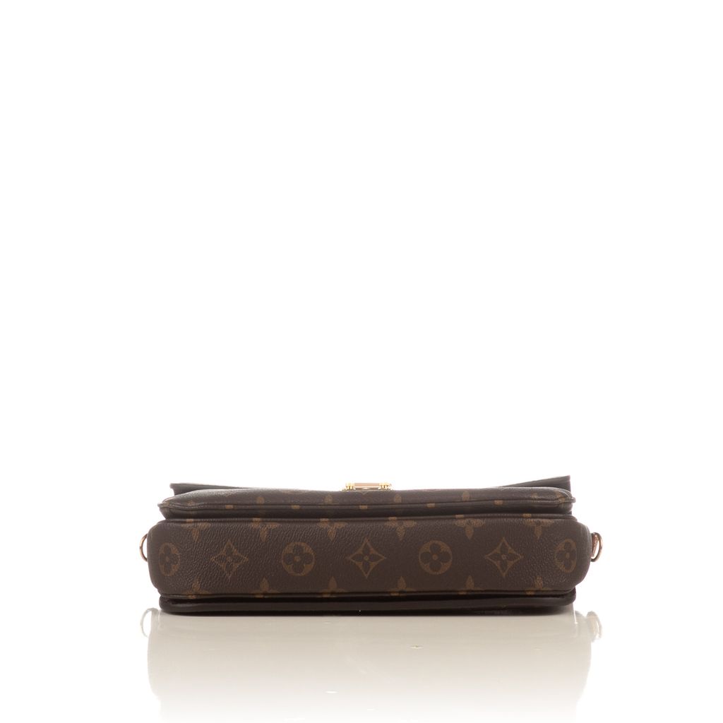 Louis Vuitton Pochette Metis Braided Leather top Brown - NOBLEMARS