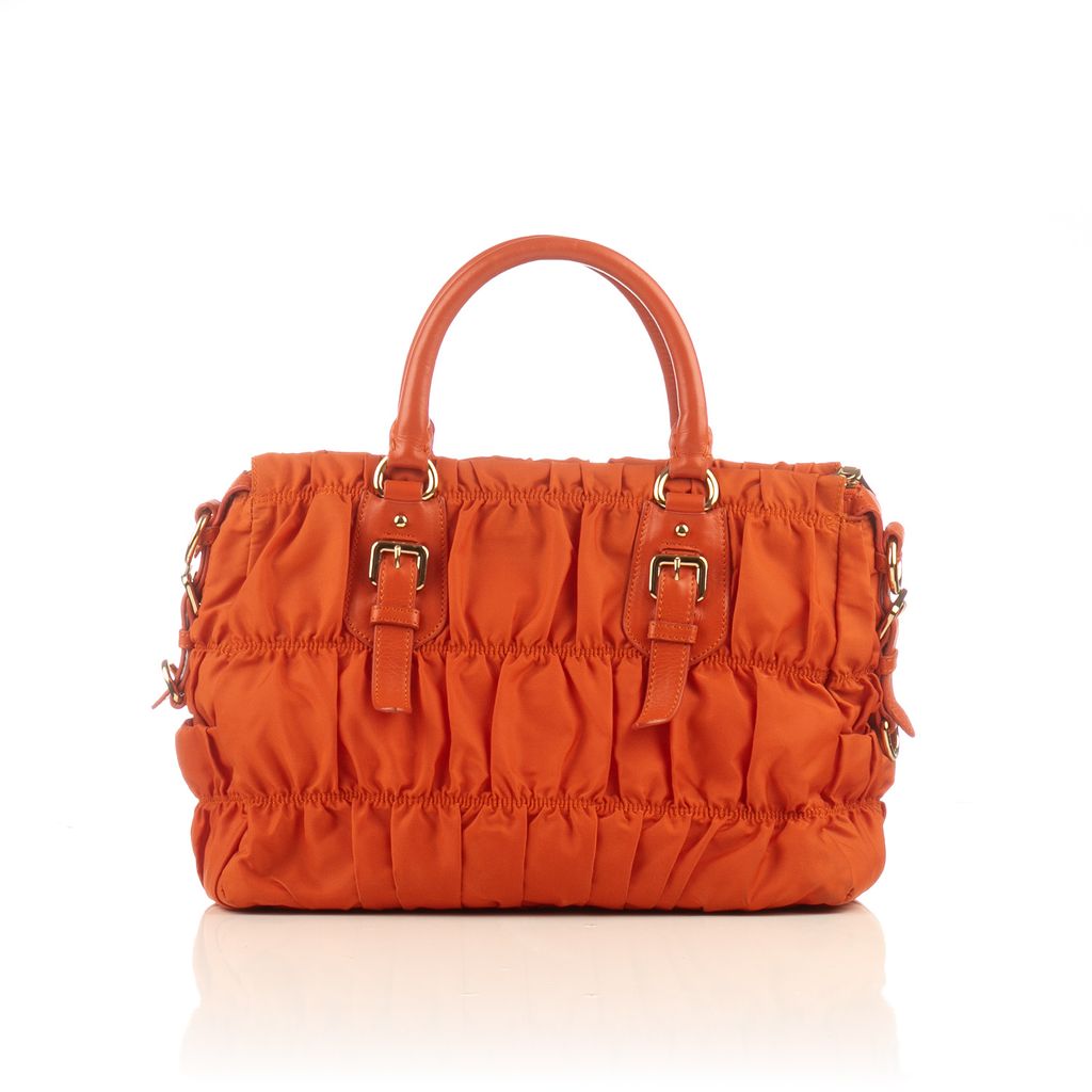 Prada orange nylon tote-2