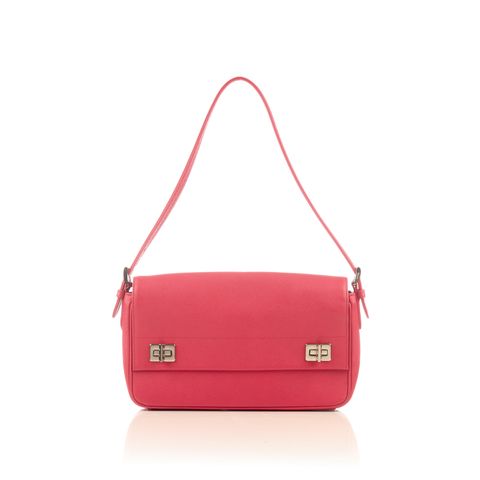 Prada pink flap shoulder bag-1