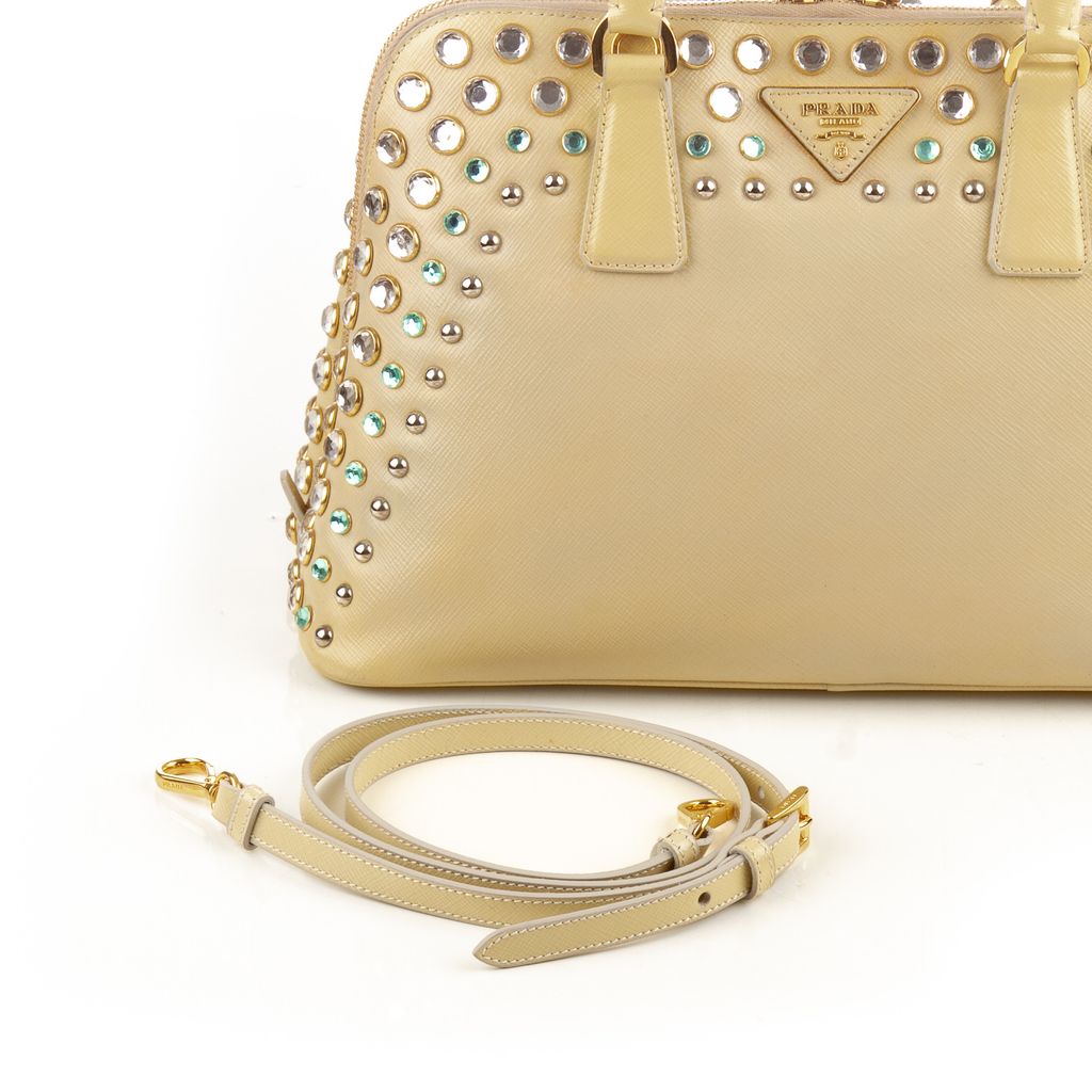 Prada beige saffiano studded-5