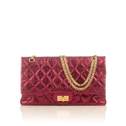 Maxi 2.55 handbag, Aged calfskin & gold-tone metal, black — Fashion | CHANEL