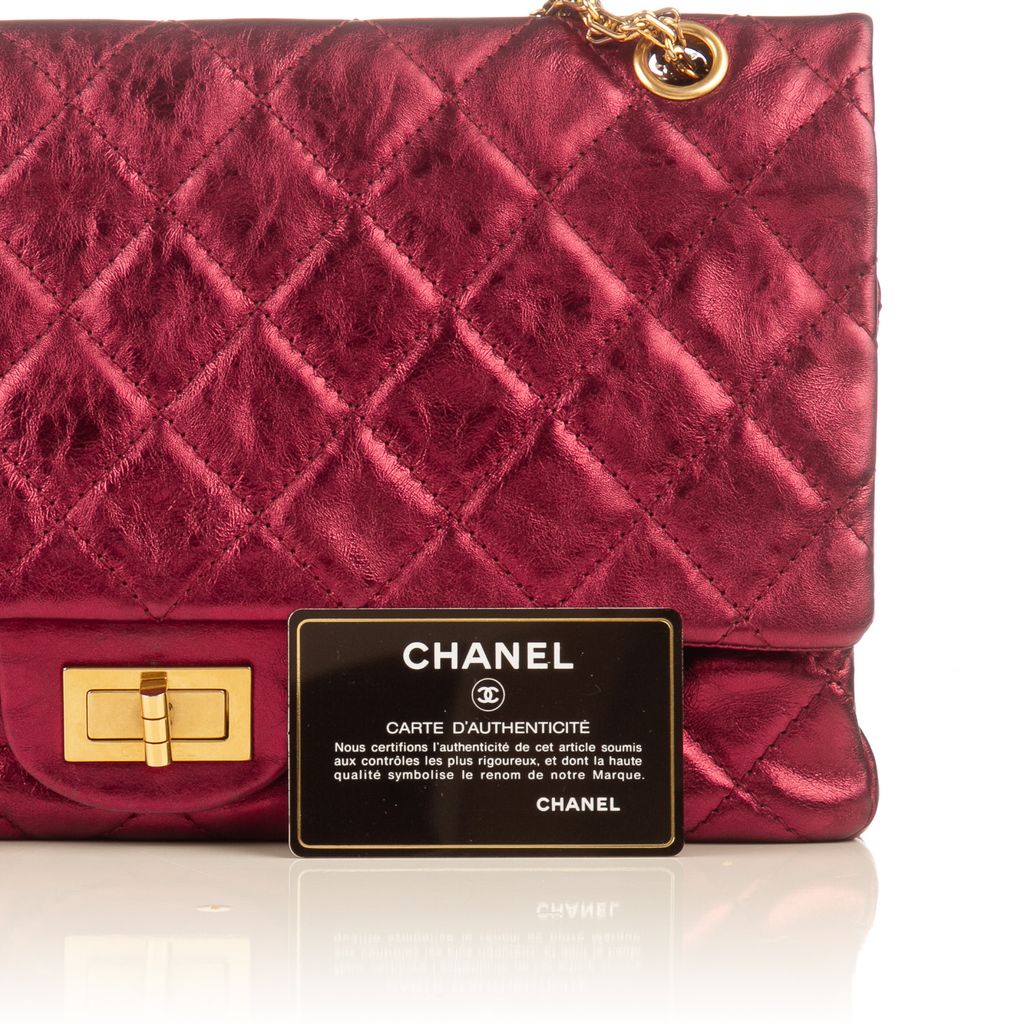 Chanel metallic rose flap bag-4