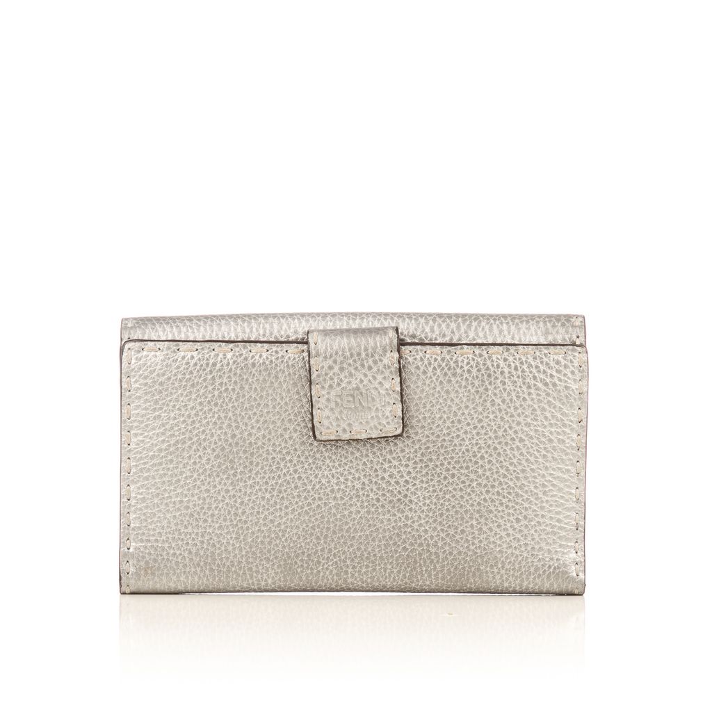 Fendi silver wallet-3