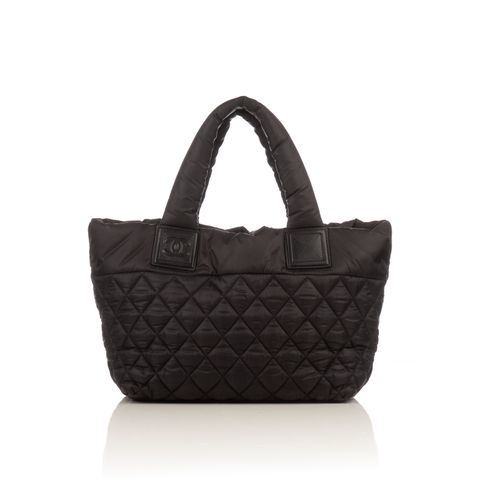 Chanel black quilted nylon matte-2