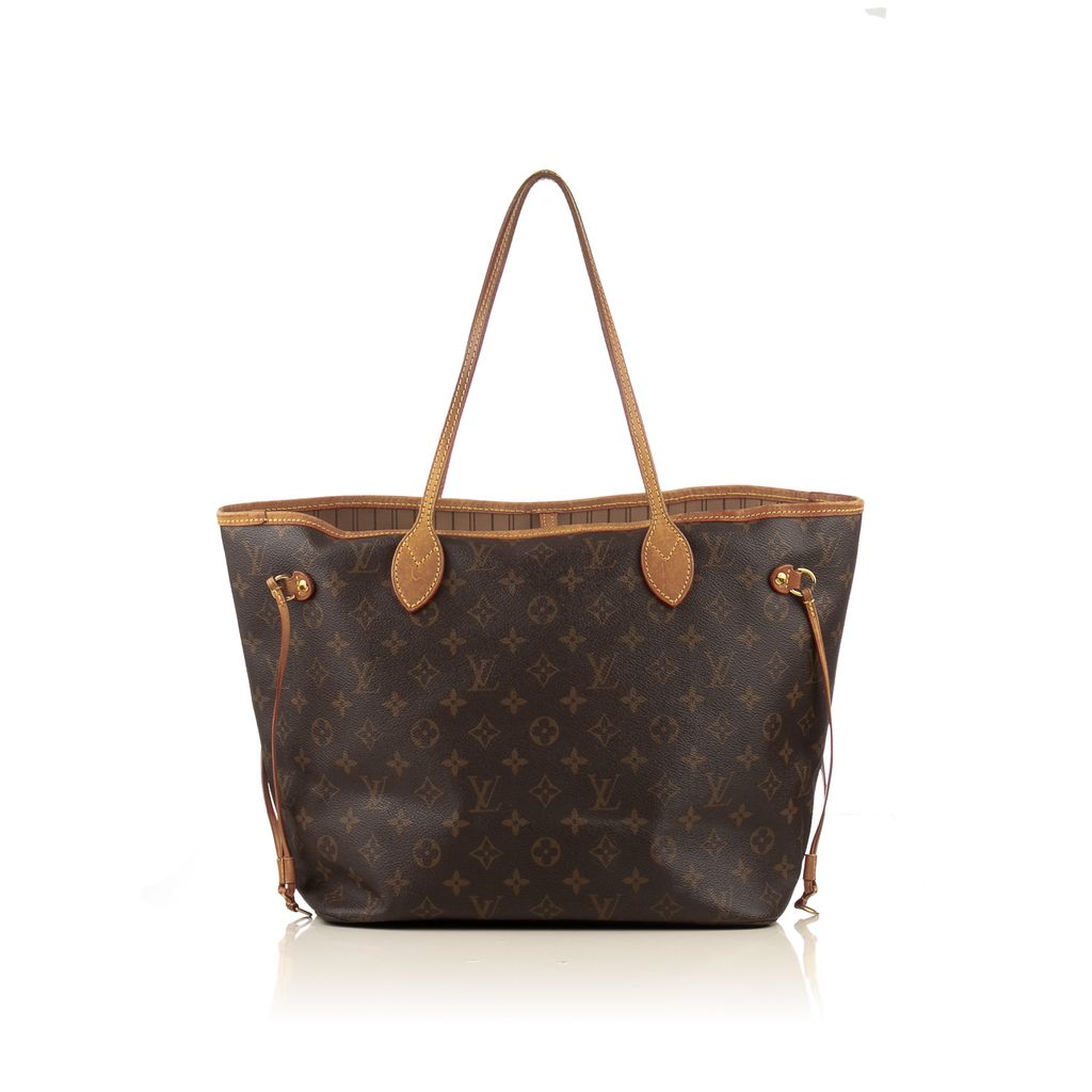 Neverfull leather tote Louis Vuitton Brown in Leather - 36200356