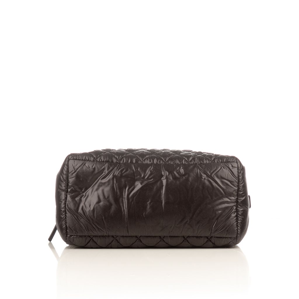 Chanel black quilted nylon small-4