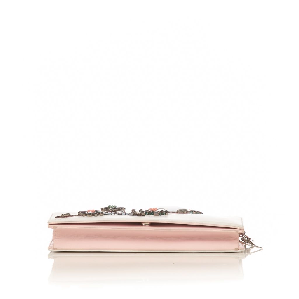 Dior white crystal clutch-5