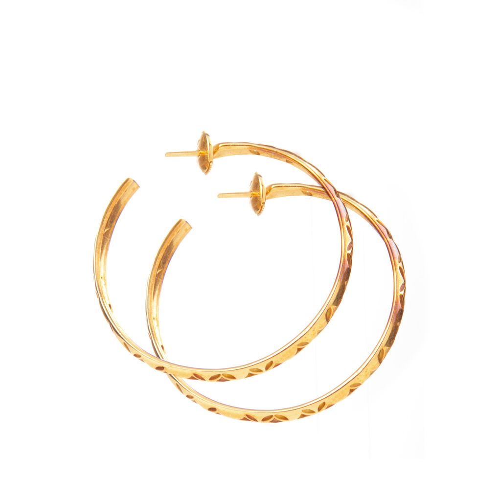 LV gold hoop earrings-2