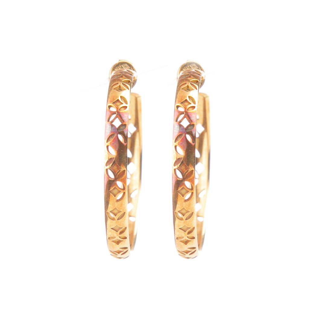 LV gold hoop earrings-1