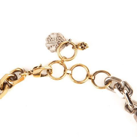 Alexander McQueen gold chain necklace-2