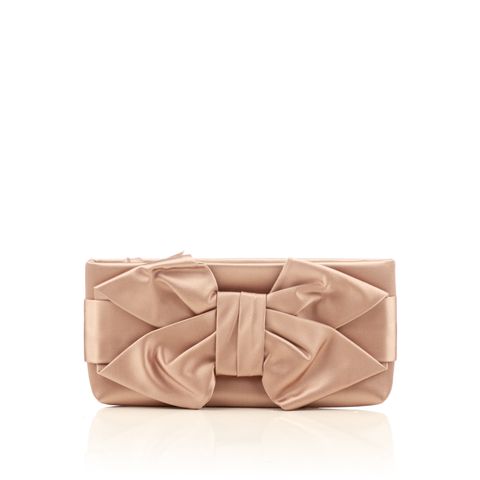 Valentino pink satin bow clutch-1