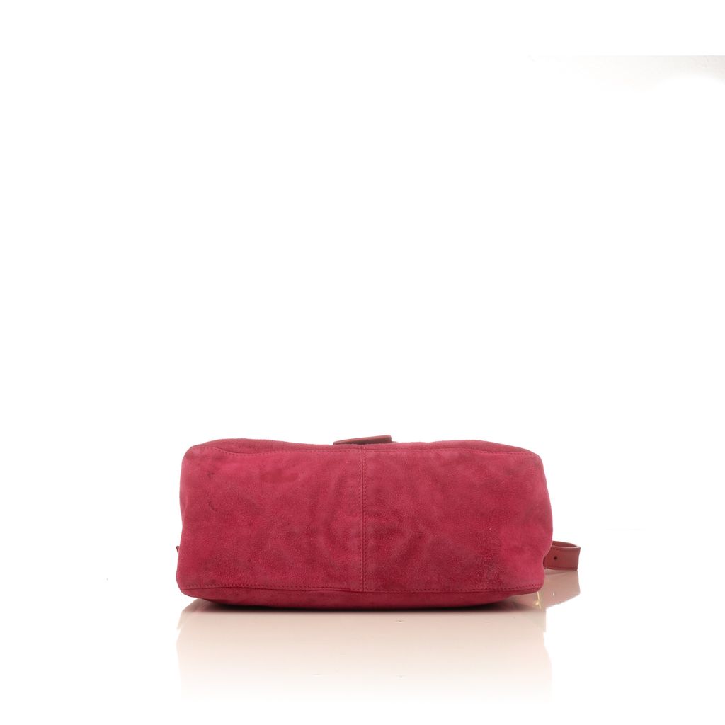Fendi suede hot pink shoulder bag-3