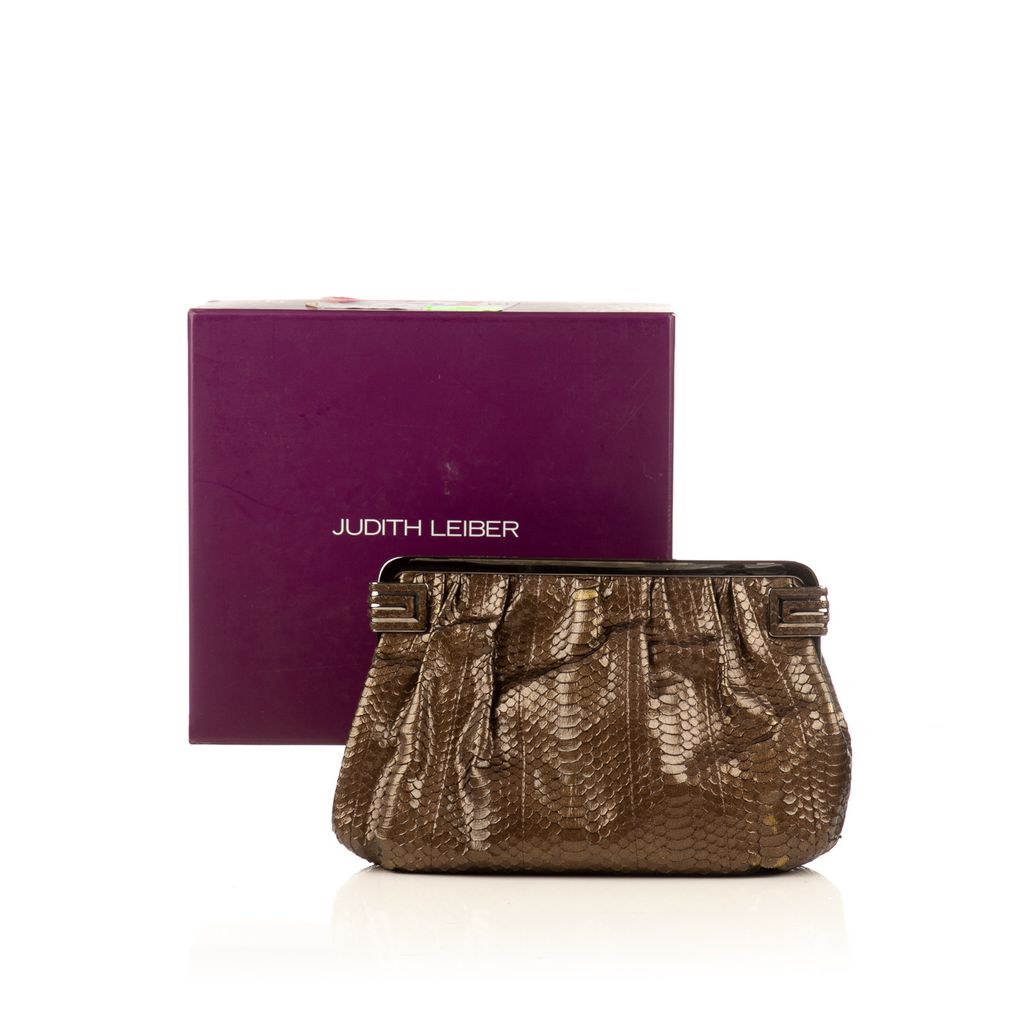 Judith Lieber bronze clutch-4