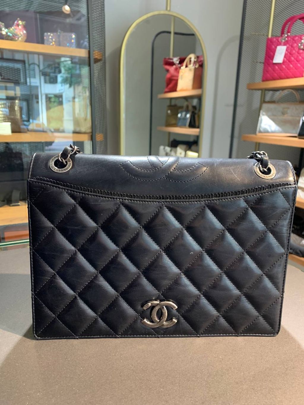 CHANEL Black Calfskin Quilted Ballerine Flap Bag portluxe