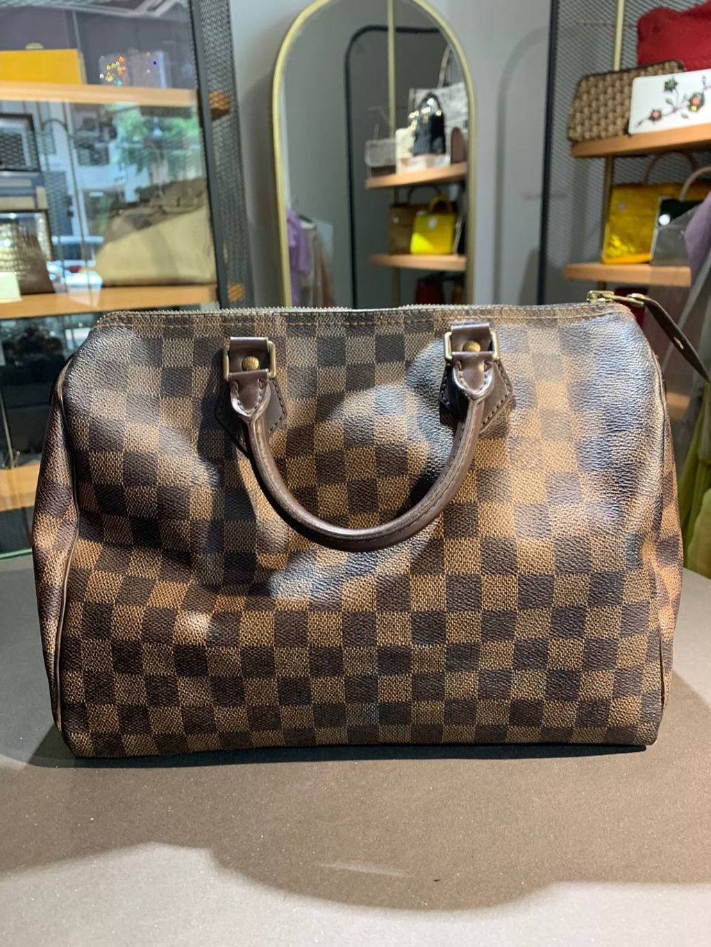 Louis Vuitton Damier Ebene Speedy 30 - Brown Handle Bags, Handbags -  LOU801810