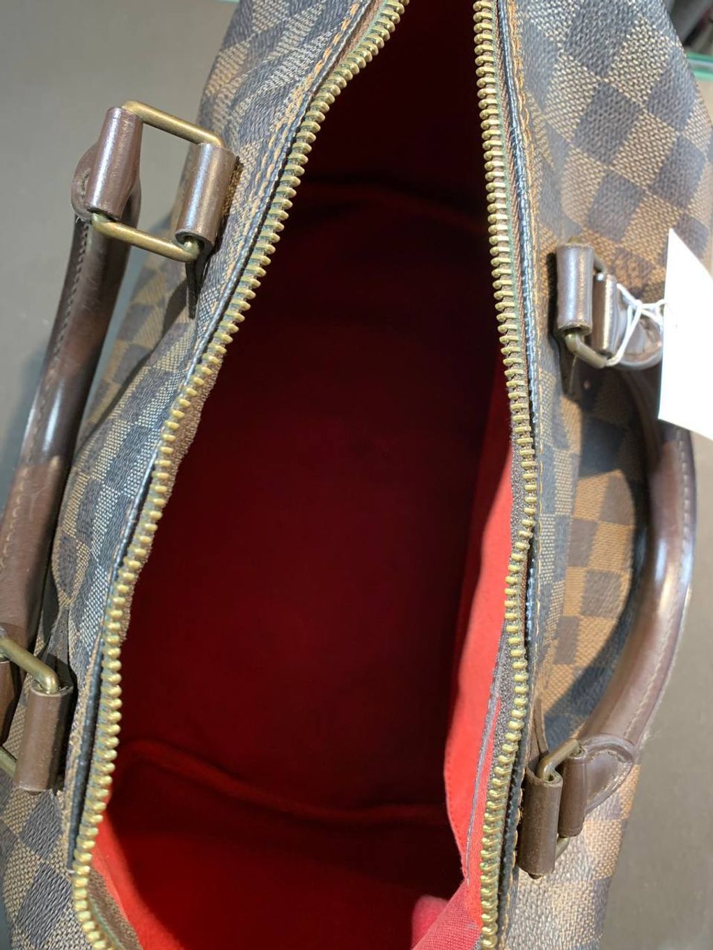 Louis Vuitton Speedy 30 Damier ebony Brown Cloth ref.170255 - Joli Closet