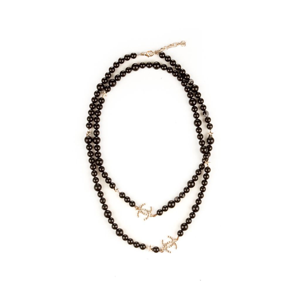 chanel black necklace-1-1702717036618