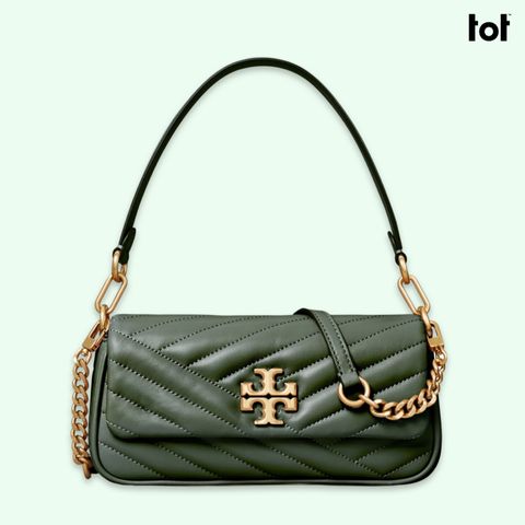 Kira Chevron Small Flap Hobo Bag - Tory Burch - Black - Leather Pony-style  calfskin ref.840830 - Joli Closet