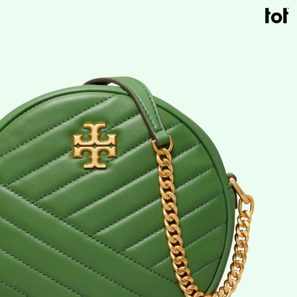 Tory Burch Chevron Leather Kira Circle Crossbody Bag (SHF-23723