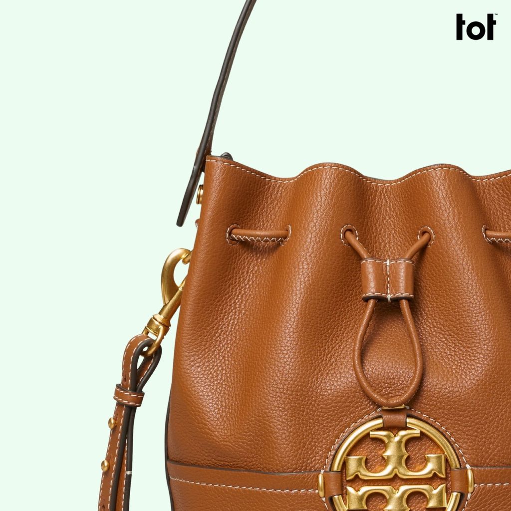 Tory Burch Miller Bucket Bag in Brown Leather ref.312171 - Joli Closet