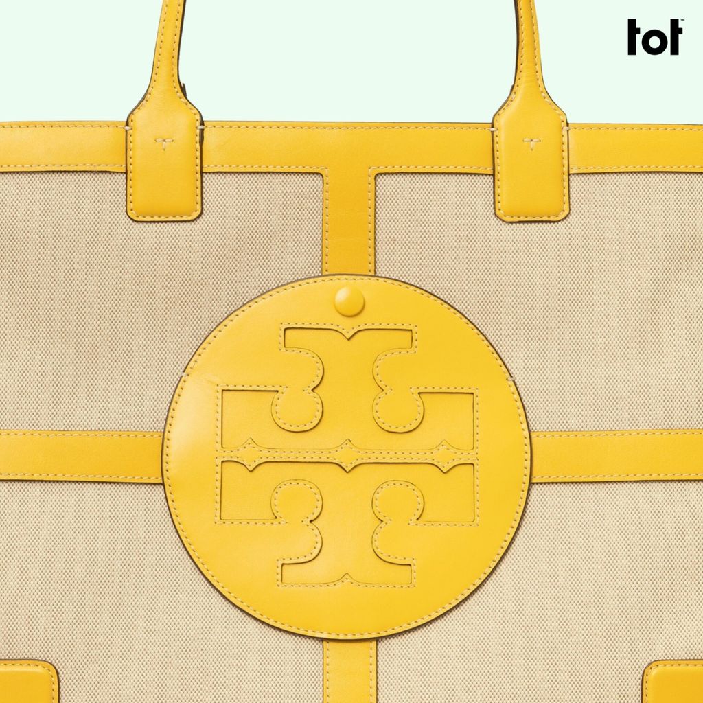 Totes bags Tory Burch - Ella yellow canvas quadrant tote - 73210706