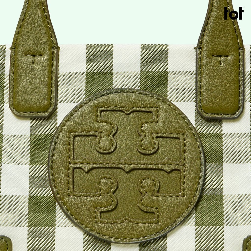 TORY BURCH - ELLA GINGHAM MICRO TOTE – Louis & Laura Store TORY BURCH - ELLA GINGHAM MICRO TOTE – Louis & Laura Store